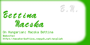 bettina macska business card